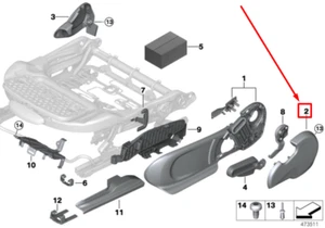 MINI COUNTRYMAN F60 Front Left Seat Covering 52107410563 7410563 NEW GENUINE - Picture 1 of 2