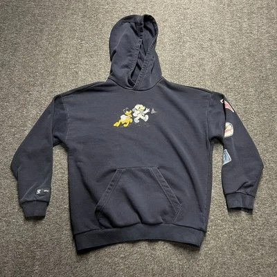 Disney Adidas Niños Sudadera con Capucha Juvenil Talla Mediana 11-12 Azul Marino Mickey Pluto Foto 1 de 4
