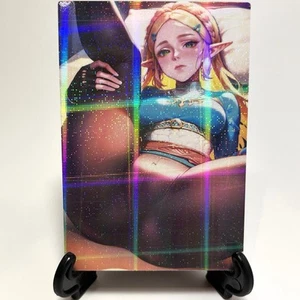 Princess Zelda Sexy Anime Waifu Girl Lewd Goddess Story ACG Holographic Art Card - Picture 1 of 4