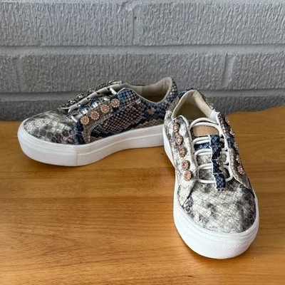 Tenis Kurt Geiger London Mini Liviah Cuero Piel de Serpiente Niño Pequeño Talla 12M EU 30 Foto 1 de 4