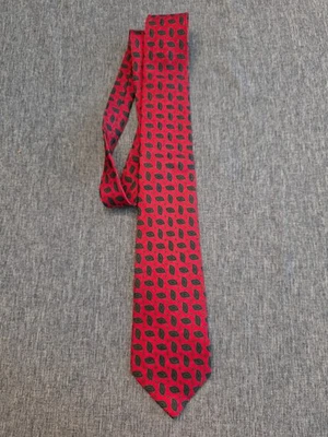 Vintage Oakton Ltd Extra Long Mens Neck Tie Red 61” x 3.50”  Big & Tall - Image 1 of 3