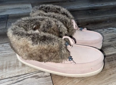 Manitobah Mukluks Mujer’s Talla 9 Mocasín Botines Gamuza Rosa Skoden Foto 1 de 4