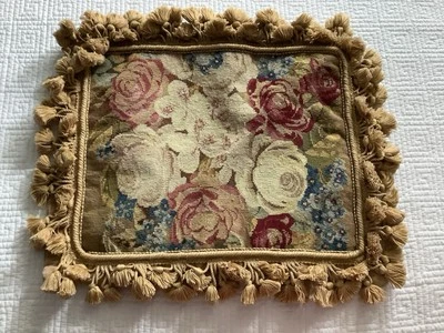 Antigua funda de almohada cosida a mano cremallera terciopelo respaldo se adapta a almohada de 18x14 pulgadas Foto 1 de 4