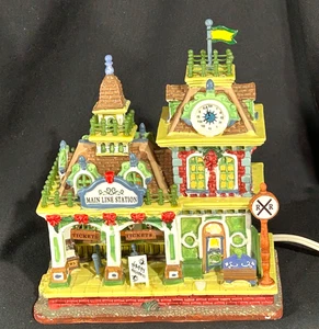 Lemax Coventry Cove Main Line Station Lighted Christmas Village House - Picture 1 of 11
