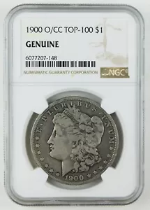 1900-O/CC Top-100 $1 Morgan Silver Dollar NGC Genuine Circulated Coin C0427 - Picture 1 of 2