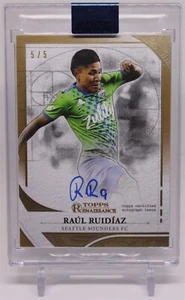 2022 Topps Renaissance MLS Engravement Autograph Gold Raul Ruidiaz 5/5 Auto  - Picture 1 of 2