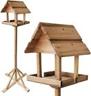 Wooden Large Bird Feeder Table Freestanding Outdoor Garden Patio Home Birdfeeder