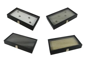 Ring Cufflink Jewellery Display Case Ring Presentation Storage Box Cufflink Box - Picture 1 of 17