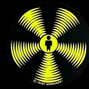 Vintage 1990 Alien Workshop Circular ￼Skateboard Sticker Not A Reissue - Bild 1 von 3