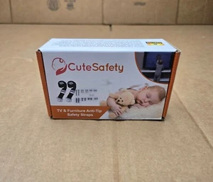 2 PK TV & Furniture anti safety straps Baby furniture closesure safety straps - Picture 1 of 1