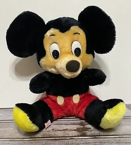 Vintage Disney MICKEY MOUSE Plush Stuffed Animal Doll - Made In Korea - Picture 1 of 4