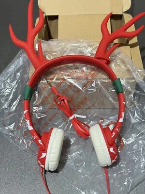 Детские наушники iClever Boostcare рождественские олени красные - Изображение 1 из 3