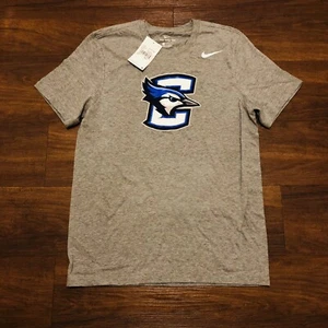 NEW Nike Creighton Bluejays T-shirt Mens Medium Gray Short Sleeve Crew Neck NWT - Picture 1 of 12