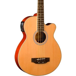 Washburn AB5 Cutaway Acoustic Electric Bass Guitar Natural - Picture 1 of 6