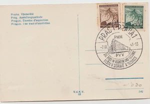 Czechoslovakia ,POST IN TRANSPORT AND TECHNIQUE, A CANCELLATION ON A PC PVV 1941 - Picture 1 of 3