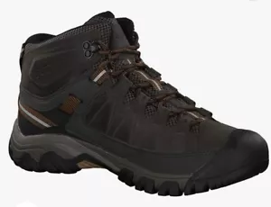 KEEN Herren Targhee Iii mittelhohe wasserdichte Wanderstiefel, schwarz oliv/goldene Stirn - Bild 1 von 6