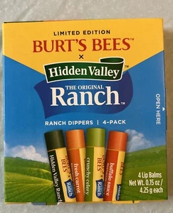 2024 New Burt's Bees Hidden Valley Ranch Dippers Lip Balm 4 Flavors Limited - Picture 1 of 2