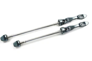 OMNI Racer Quick Release Road Mountain Skewers Stainless MATCHES SHIMANO GRAY - Picture 1 of 6