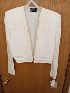 vtg Wild Rose cream colored cardigan size 8 nwt - Picture 1 of 8