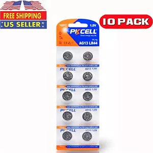 10 PC LR44 AG13 A76 L1154 357 SR44W 1.5V Alkaline Button Cell Battery EXP 2026 - Picture 1 of 24