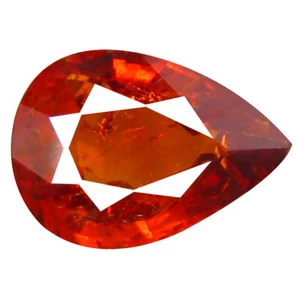 1.57 ct Fabulous Pear Cut (9 x 6 mm) Namibia Reddish Orange Spessartine Gemstone - Picture 1 of 1