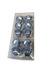 Silver Christmas Bells Ornaments 10 Pc NEW - Picture 1 of 2