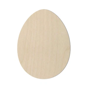 Egg Laser Cut Out Wood Shape - Craft Supply - Wooden Cutout - Picture 1 of 3