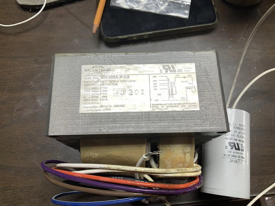 KEYSTONE CAT#MH-400A-P-CA TRANSFORMER 120V 60HZ 4.10A #218919K NEW (Core Only ) - Image 1 of 1