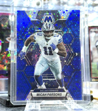 2023 PANINI MOSAIC #58 MICAH PARSONS NO HUDDLE BLUE PRIZM 75/75 SSP COWBOYS