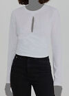 $150 A.L.C. Women's White Jordan Cotton Long Sleeve Wrap T-Shirt Size S