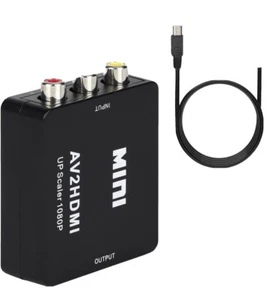 RCA AV to HDMI HD Converter Composite CVBS Audio Video Adapter +hdmi cable - Picture 1 of 8