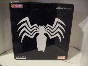 Mezco One:12 SPIDERMAN BLACK SUIT SYMBIOTE 6" Figure Marvel PX Previews 2017 - Picture 1 of 8