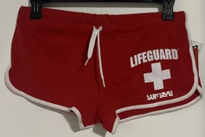 Lifeguard Red & White Very Sexy Summer Vacation Shorts Sz XL NWT WOW LOOK Sale!! - Picture 1 of 17