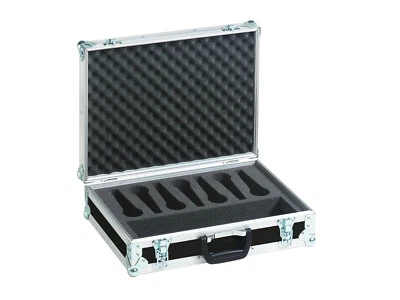 Roadinger Microphone Case Road, Black - Flight Case for 7 Microphones, Foam - Image 1 of 4