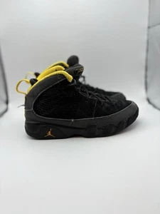Nike Air Jordan 9 Retro Kid's Size 1Y Dark Charcoal University Gold 401811-070 - Picture 1 of 16