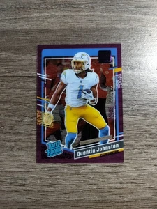 2023 Panini Clearly Donruss - Rated Rookie Quentin Johnston #78 Purple /199 (RC) - Bild 1 von 3