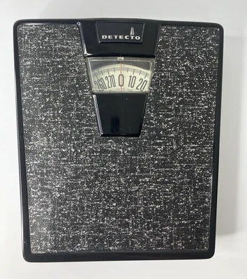 Balança de banheiro vintage Detecto metal preto - Imagem 1 de 4