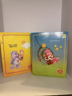 Set Of 2 Vintage 1985 Care Bears Mead Pocket Folders - Image 1 of 4