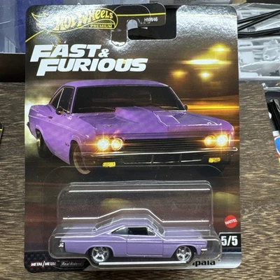 Chevy Impala 1966 Hot Wheels Premium Fast & Furious púrpura nuevo 2025 Foto 1 de 3