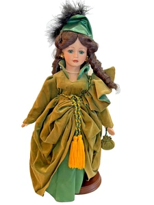 Scarlett O'Hara Seymour Mann Porcelain Doll Green Dress Gone with the Wind 1993 - Picture 1 of 6