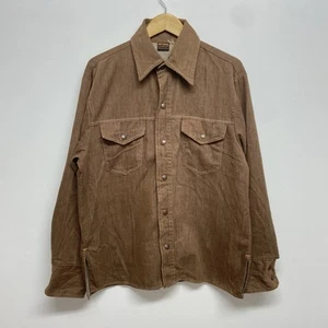 Vintage 70s Big Yank Shirt Men’s Large Permanent Press Western Snap Workwear USA - Photo 1/14