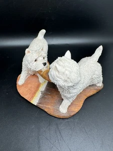 Sherrat & Simpson Figurine Two Dogs Two White Terriers England - Picture 1 of 7