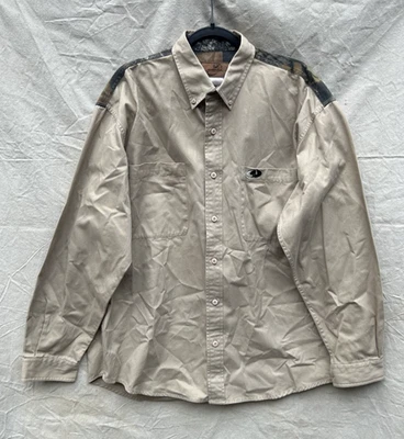 Mossy Oak heavy cotton flannel shirt, Size XL, Exc. cond., free U.S. shipping - Image 1 of 4