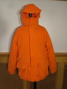 Mens LL Bean 4in1 Big Game Parka System Reversible HUNTER ORANGE Hunting Coat M - Picture 1 of 12