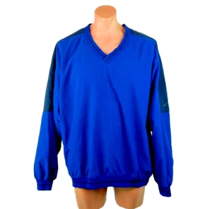 Azul Nike Golf Azul Marino Cuello en V Pullover Manga Larga Hombres Chaqueta Cortavientos Talla XL - Imagen 1 de 10