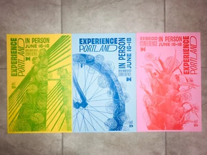 2022 SEGD Experience PORTLAND PDX raro set poster arte serigrafia LE ALIMENTATORE - Foto 1 di 8