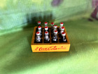 DOLLHOUSE MINIATURE DRINK COCA COLA WOODEN 12 BOTTLE CRATE CASE YELLOW/RED