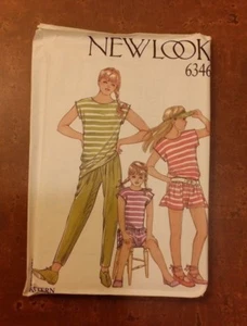 NEW LOOK GIRLS TOP DRESS PANTS PATTERN 6346 SIZE 4-12 UNCUT FREE SHIPPING - Picture 1 of 2
