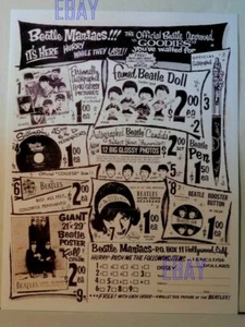 Beatle Maniacs / Beatle Goodies repro handbill - Picture 1 of 1