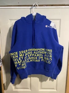 Vintage Blue Champion Sweatshirt “Takes A Little Not Ego Be A Champion” Size L - Picture 1 of 6